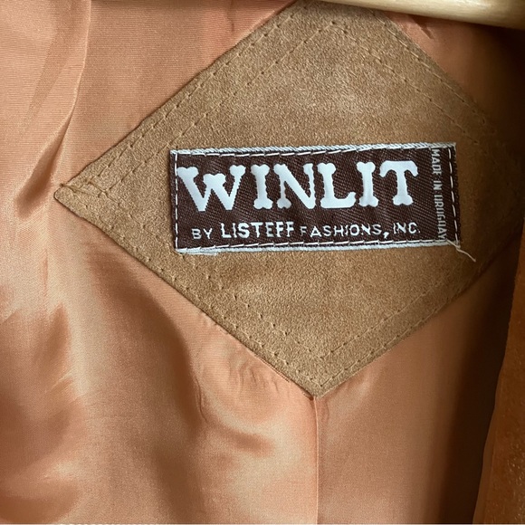 Vintage 70s Winlit Suede Genuine Leather Tie Waist Western Jacket XS/S - Picture 10 of 15
